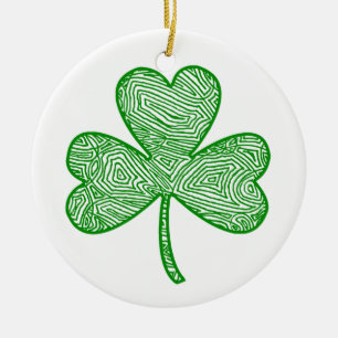 Shamrock Ceramic Ornament