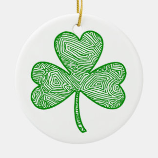 Shamrock Ceramic Ornament