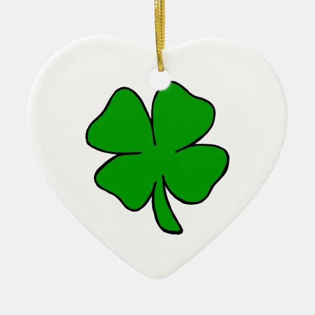 Shamrock Ceramic Ornament (Front)