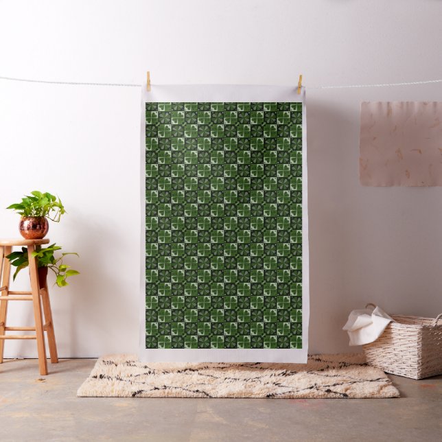 Shamrock Chequerboard Pattern   Fabric (In Situ)