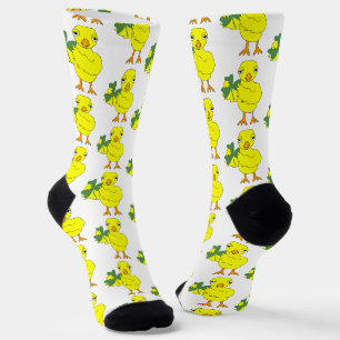 Shamrock Chick Pattern Socks