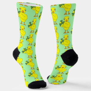 Shamrock Chick Pattern Socks