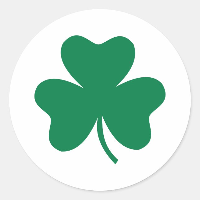 Shamrock Classic Round Sticker (Front)