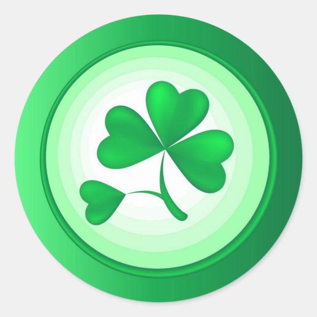 Shamrock Classic Round Sticker (Front)