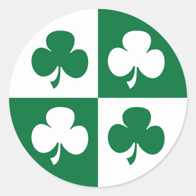 Shamrock Classic Round Sticker (Front)