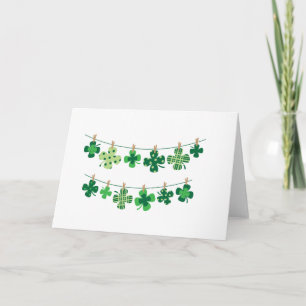 Shamrock Clothesline Card