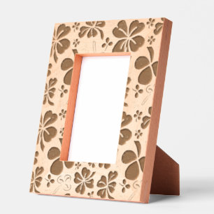 Shamrock Clover Pattern Four Leaves Etched Frames