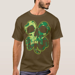 Shamrock Clover Skull Cool Irish St Patricks Day M T-Shirt