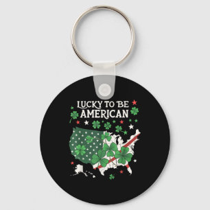 Shamrock Clover Usa St. Patrick’s Day Keychain