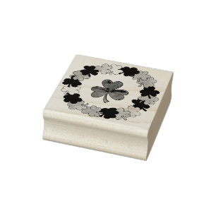 Shamrock Clover Wreath Saint Patrick's Day Stamp