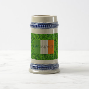 Shamrock Clovers Green Irish Symbol Ireland Beer Stein
