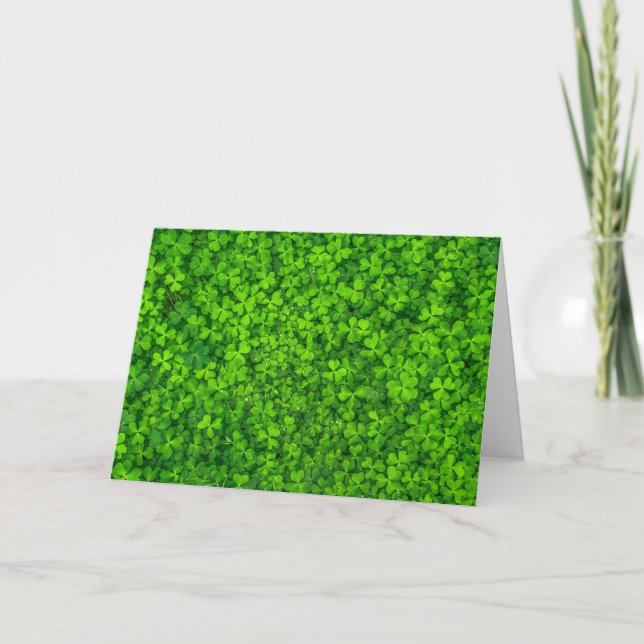 Shamrock Clovers Green Irish Symbol Ireland Card (Front)