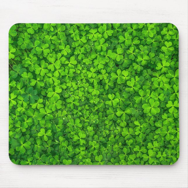 Shamrock Clovers Green Irish Symbol Ireland Mouse Pad (Front)