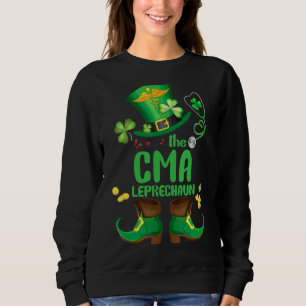 Shamrock Cma Nurse Leprechaun Funny St Patricks Da Sweatshirt