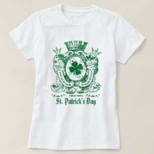 Shamrock Coat of Arm Crest St. Patrick's Day T-Shirt