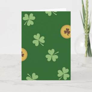 Shamrock Coin Pattern Card