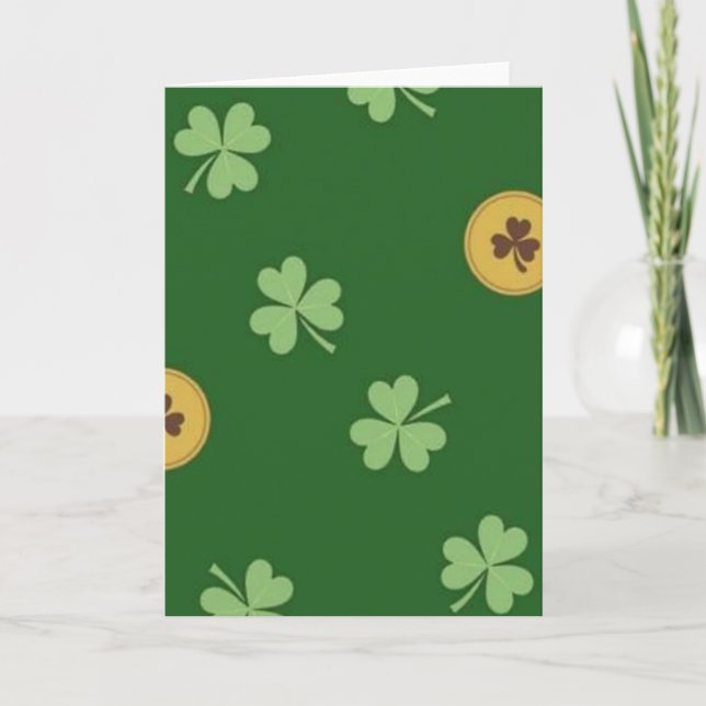 Shamrock Coin Pattern Card (Front)