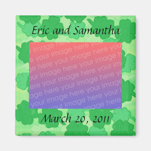 Shamrock Collage mariage photo magnets