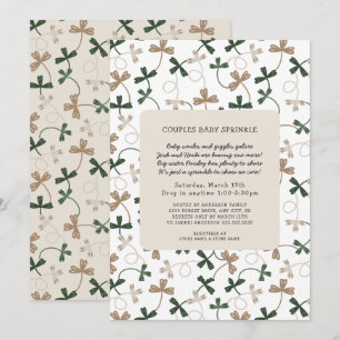 Shamrock Couples Drop In Baby Sprinkle Invitation