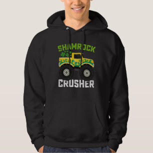Shamrock Crusher Monster Truck St Patrick's Day Hoodie