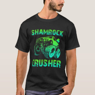 Shamrock Crusher Truck Driving Shamrocks St. Patri T-Shirt