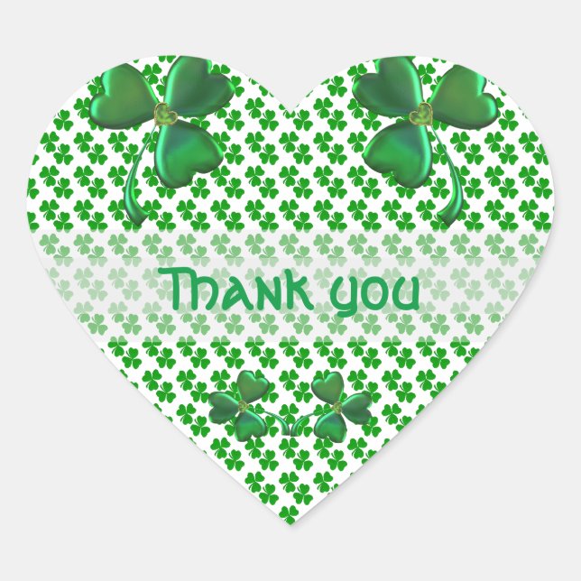 Shamrock Custom thank you Irish Envelope Seal (Front)