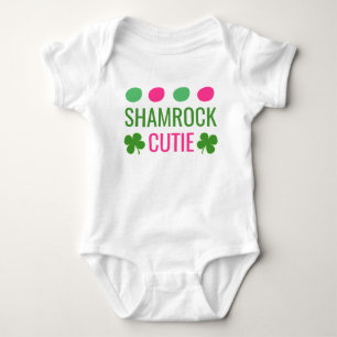 Shamrock Cutie // Cute St Patrick's Day Baby Bodysuit