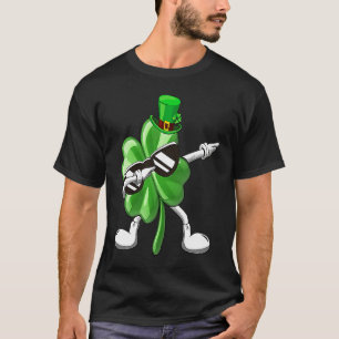 Shamrock Dabbing For Boys Kids Adult St Patrick's  T-Shirt