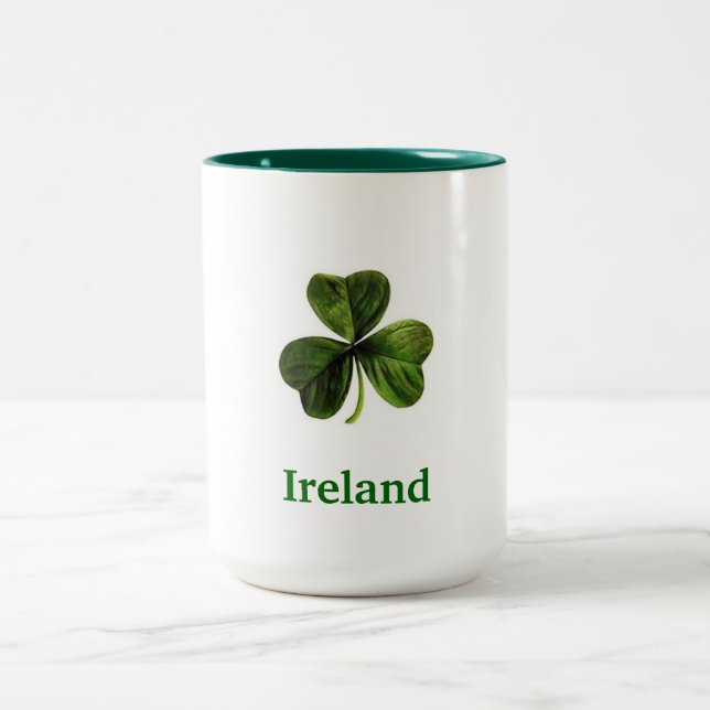 Shamrock de l'Irlande - tasse de café (grande) (Centre)