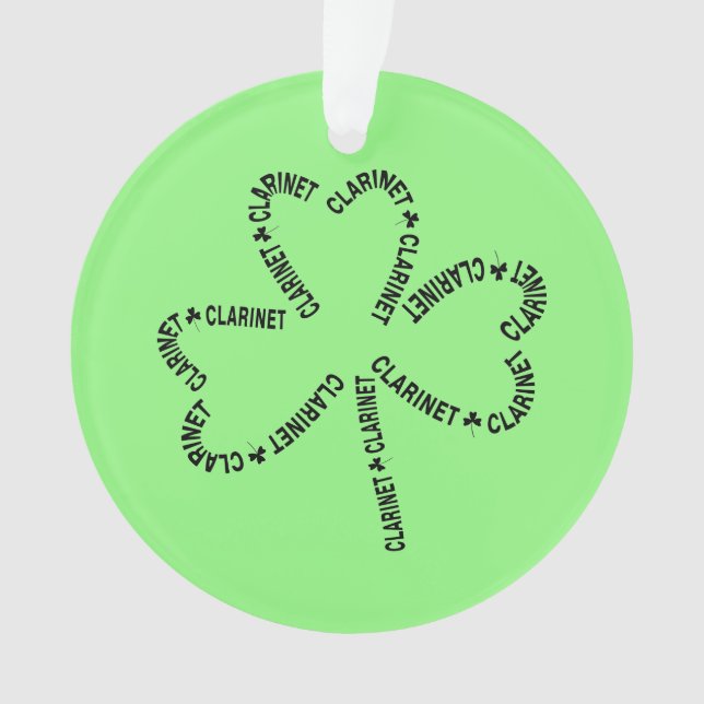 Shamrock de texte Clarinet (devant)