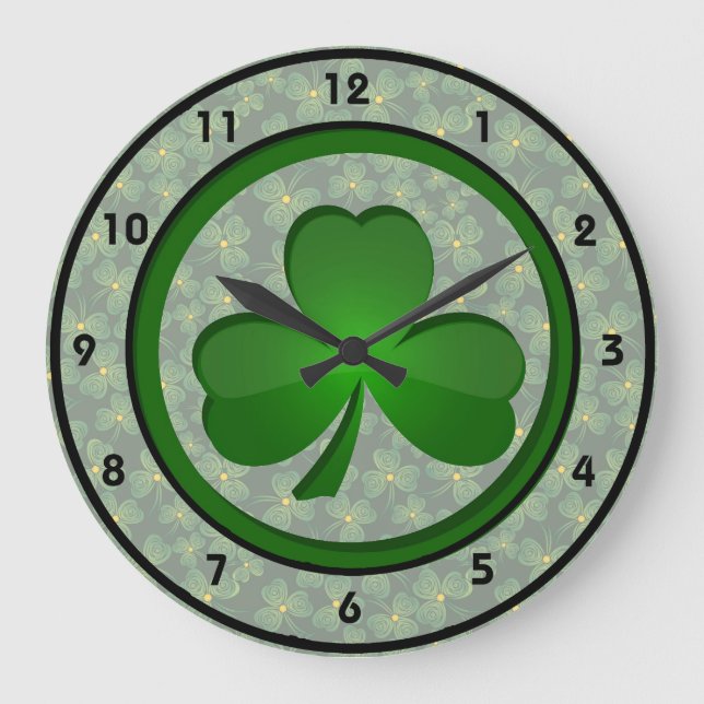 Shamrock Design Clock (Front)