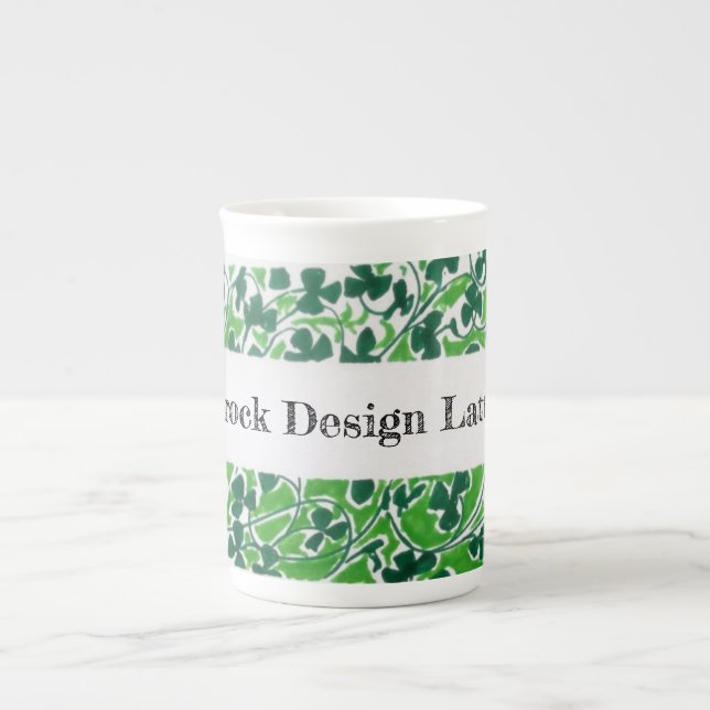 Shamrock Design latte Mug (Front)