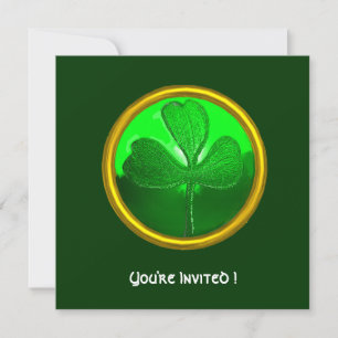 Shamrock detail from SAINT PATRICK'S CELTIC HEART Invitation