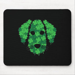 Shamrock Dog Face St Patricks Day Cute Puppy Doggi Mouse Pad