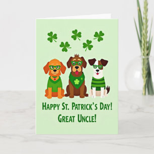 Shamrock Dogs Faux Gold Foil Card