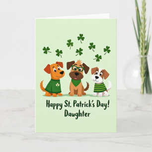 Shamrock Dogs Happy Day Card