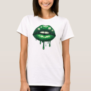 Shamrock Drip Lips T-Shirt