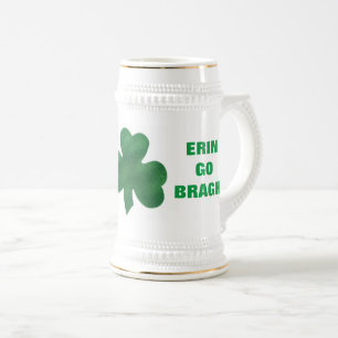 SHAMROCK ERIN GO BRAGH! BEER STEIN