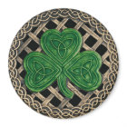 Shamrock Et Noeuds Celtiques Aimant Noir