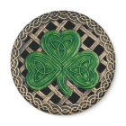 Shamrock Et Noeuds Celtiques Aimant Noir