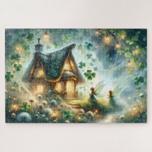 Shamrock Fairy Cottage Glow Jigsaw Puzzle