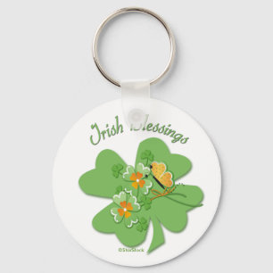 Shamrock Flower Keychain