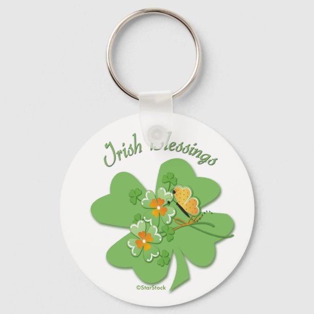 Shamrock Flower Keychain (Front)