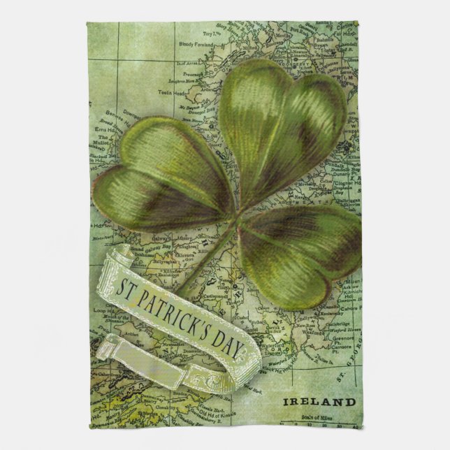 Shamrock for Ireland Kitchen Towel (Vertical)