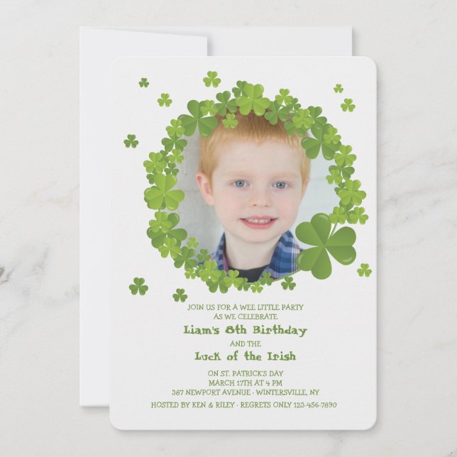 Shamrock Frame Invitation (Front)