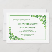 Shamrock Frame Invitation