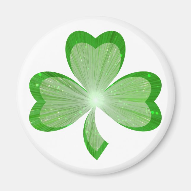 Shamrock fridge magnet white (Front)