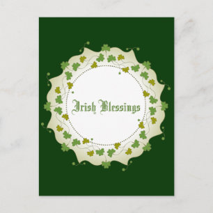 Shamrock Garland Postcard