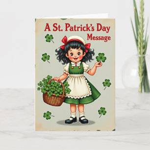 Shamrock Girl Vintage Style Card