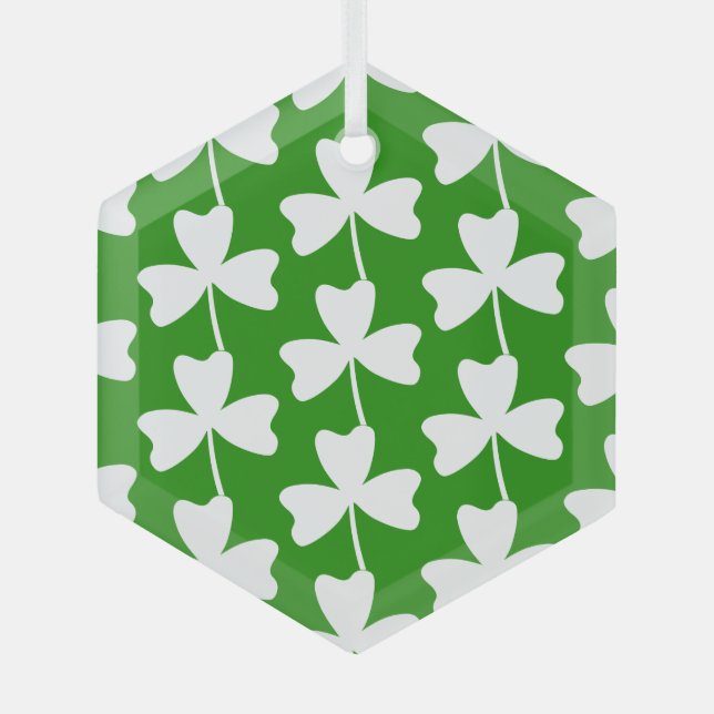 Shamrock Glass Ornament (Front)
